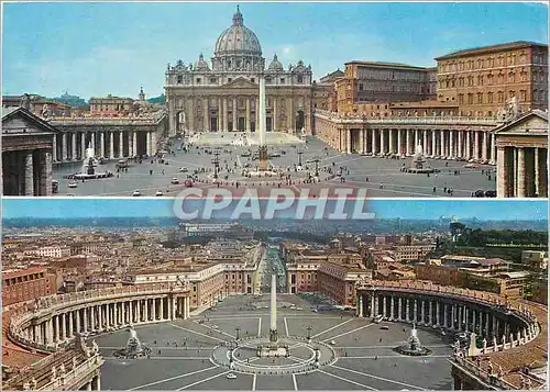 Cartes postales moderne Citta del Vaticano Place et Basilique de St Pierre