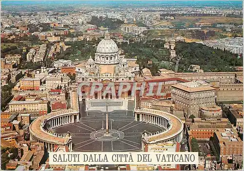 Cartes postales moderne Citta Del Vaticano Place et Basilique de St Pierre