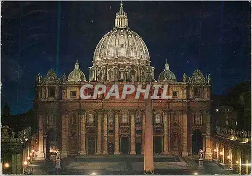 Cartes postales moderne Citta Del Vaticano Basilique de St Pierre la Nuit