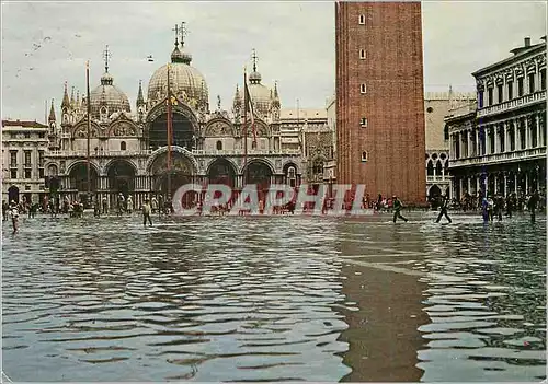 Cartes postales moderne Venezia Place St Mark Maree Haute