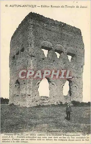 Cartes postales Autun Antique Edifice Romain dit Temple de Janus