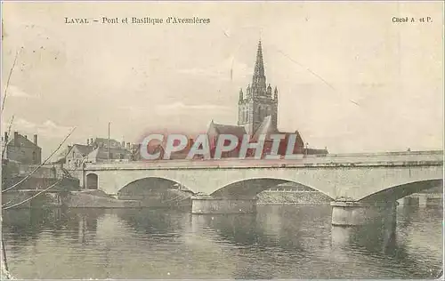 Cartes postales Laval Pont et Basilique d'Avesnieres