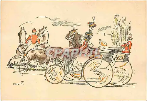 Cartes postales moderne Attelage Chevaux