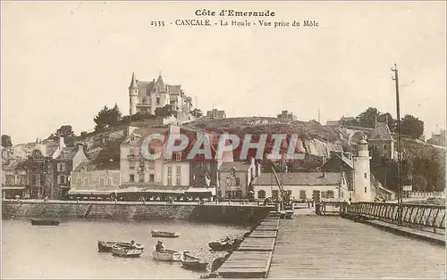 Cartes postales Cancale Cote d'Emeraude La Houle Vue prise du Mole