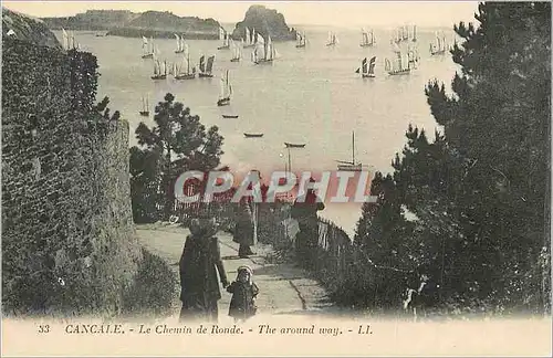 Cartes postales Cancale Le Chemin de Ronde Bateaux