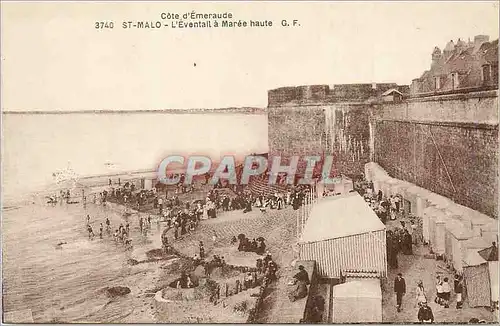 Cartes postales Saint Malo Cote d'Emeraude L'Eventail a Maree Haute