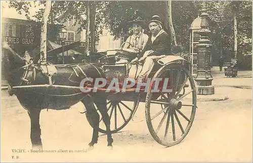 Cartes postales moderne Vichy Bourbonnaises allant au Marche Cheval Attelage Folklore