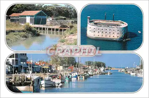 Cartes postales moderne Boyardville Le Port Les Cabanes Ostreicoles Le Fort Boyard Bateaux