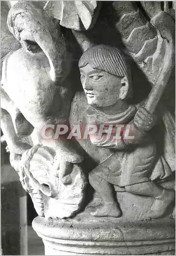 Cartes postales moderne Vezelay (Yonne) Basilique Sainte Madeleine (XIIe siecle) Chapiteau de la Nef un Compagnon de Sam