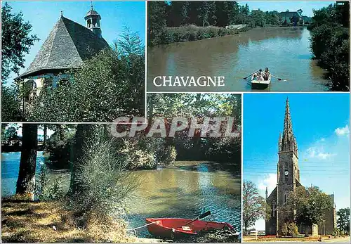 Cartes postales moderne Chavagne (Ille et Vilaine) la Chapelle Promenade sur le Meu l'Ile des Fontenelles l'Eglise