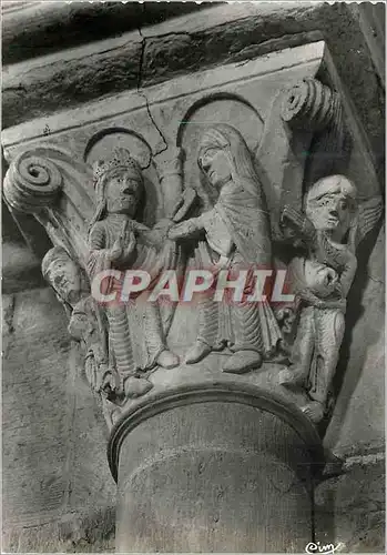 Cartes postales moderne Vezelay (Yonne) Basilique Sainte Madeleine (XIe et XIIe Siecle) Les Chapiteaux L'Apparition de S