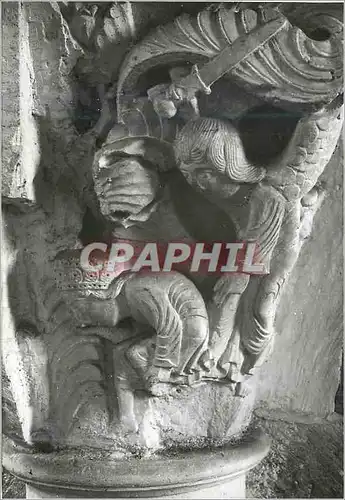 Cartes postales moderne Vezelay (Yonne) Basilique Sainte Madeleine (XIIe Siecle) Chapiteau de la Nef L'Ange exterminateu