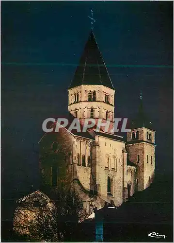 Cartes postales moderne Cluny (S et L) L'Abbaye Illuminee