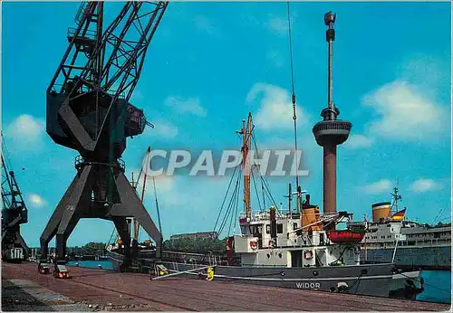 Cartes postales moderne Rotterdam Havengezicht met EuromastLeikanger Bateau