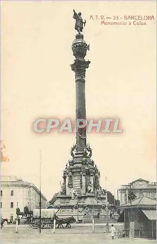 Cartes postales Barcelona Monumento a Colon