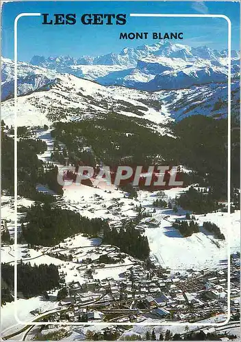 Cartes postales moderne Les Gets (Haute Savoie) Alt 1170 1836 metres et le Mont Blanc 4807 m