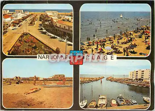 Cartes postales moderne Narbonne Plage (Aude)en Parcourant la Cote Mediterraneenne Bateaux