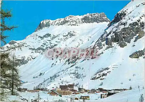 Cartes postales moderne Val d'Isere (Savoie) alt 1850m Vue Partielle de la Station et le Telepherique du Solaise