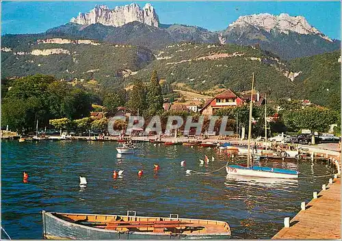 Cartes postales moderne Talloires (Hautes Savoie) Le Port et les Dents de Lanfon (1813 m) Bateaux