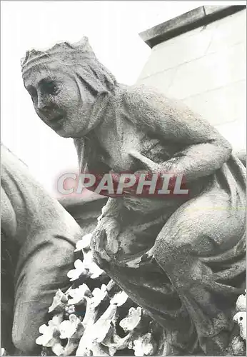 Cartes postales moderne Eglise Notre Dame de Dijon Facade Gargouilles Realisees de 1866 a 1881 par le Sculpteur Lagoule