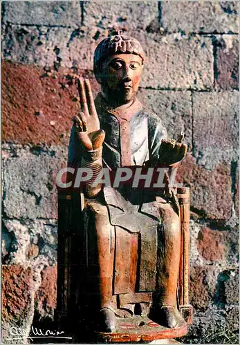 Cartes postales moderne Murat (Cantal) Eglise des Bredons Statue de St Pierre (XIIe siecle)