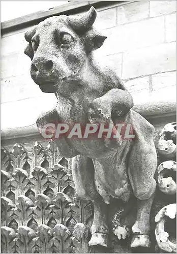 Cartes postales moderne Eglise Notre Dame de Dijon Facade Gargouilles Realisees de 1866 a 1881 par le Sculpteur Lagoule