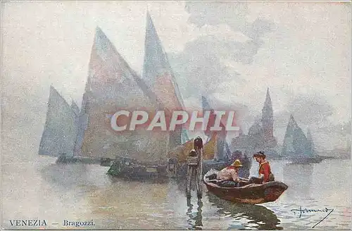 Cartes postales Venezia Bragozzi Bateaux