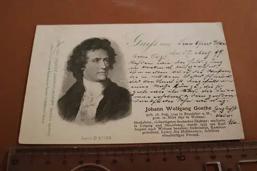 tolle alte Karte - Portrait Johann Wolfgang Goethe 1899