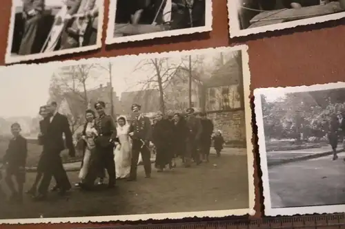 sieben tolle alte Fotos - Piloten mit FFS  Hochzeit mit Frauen 1941