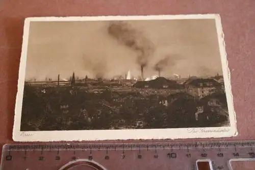 tolle alte Karte -  Stadt Essen - Die Großindustrie  1928