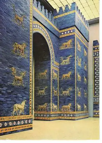 Ansichtskarte Berlin -Staatliche Museen / DDR Vorderasiatisches Museum - Ischtar-Tor von Babylon - gelaufen