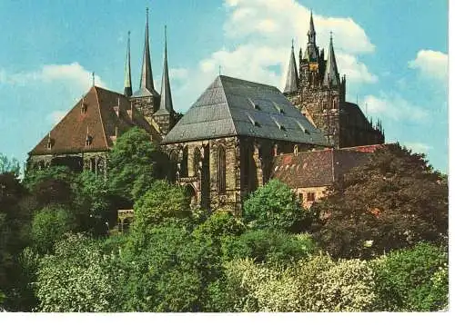 Ansichtskarte Erfurt / Thüringen - Dom und Severi - gelaufen 