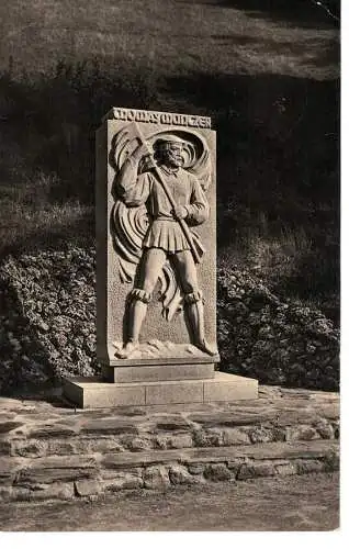 Ansichtskarte Luftkurort Stolberg / Harz -  Thomas-Müntzor-Denkmal - gelaufen 1962