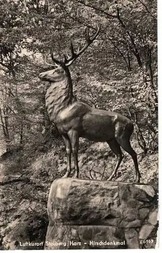 Ansichtskarte Luftkurort Stolberg (Harz) - Hirschdenkmal - nicht gelaufen