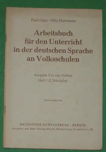 Arbeitsbuch für den Unterricht in der deutschen Sprache an Volksschulen