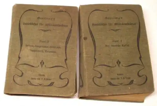 Manuels de Geerling pour les candidats militaires Volume I: L'essai allemand, Volume II Dictations pour l'orthographe, Geograp