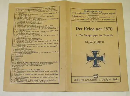 La guerre de 1870 II. La lutte contre la République