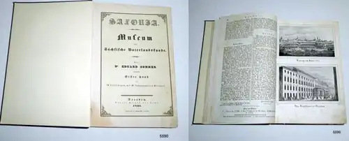 Saxonia - Musée de la Patrie Saxe; premier volume (1ère volume) en 24 livraisons d'addenda littéraire