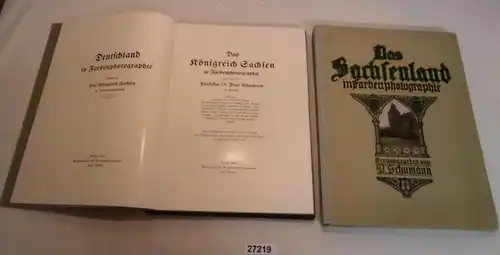 Le Land de Saxe en photographie couleur (titre intérieur: Le Royaume de Sachsen en photographies en couleurs) Volume III de la série: Deu