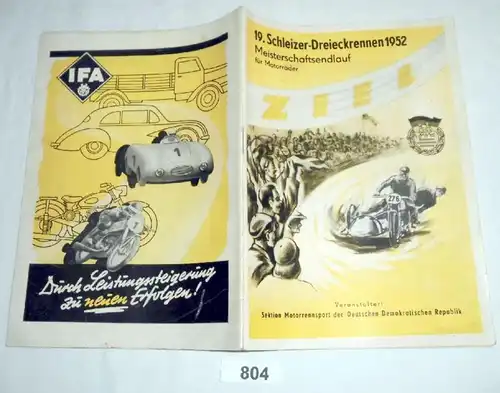 19. Schleizer Dreieck-Rennen Meisterschaftsendlauf für Motorräder 1952
