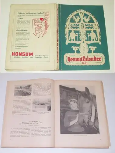 Calendrier d'origine des districts d ' Altenburg et Schmölln 1961