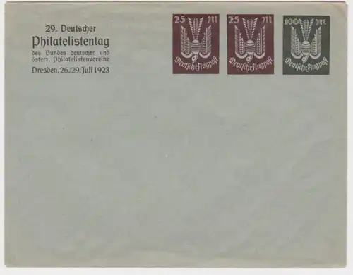 68793 DR Ganzsachen Umschlag PU 29.Dt.Philatelistentag Dresden 1923