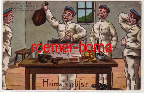 80030 Künstler Ak Militär Humor 'Heimatgrüsse' 1912