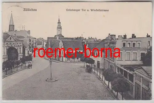 80727 Ak Züllichau Sulechów Grünberger Tor und Windellstrasse 1912