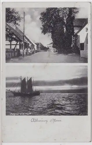 88441 Mehrbild AK Altwarp in Pommern - Segler an der Haff & Ortsansicht 1941