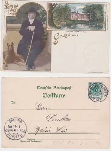 33538 DR Ganzsachen Postkarte PP9/E4/7 Gruß aus Schloss Friedrichsruh 1898