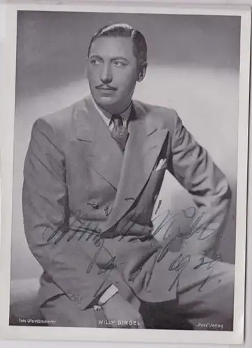 78782 Autograph Foto Deutscher Schauspieler Willy Birgel 1939