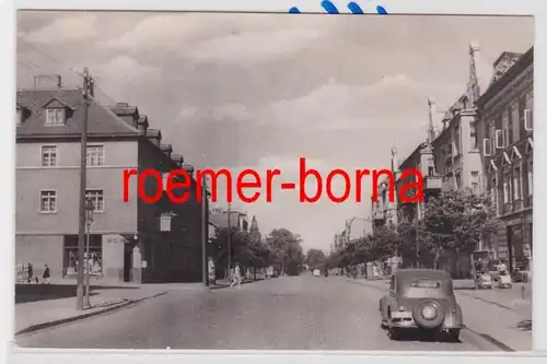 86241 Foto Ak Prenzlau Brüssower Straße mit HO-Geschäft 1963