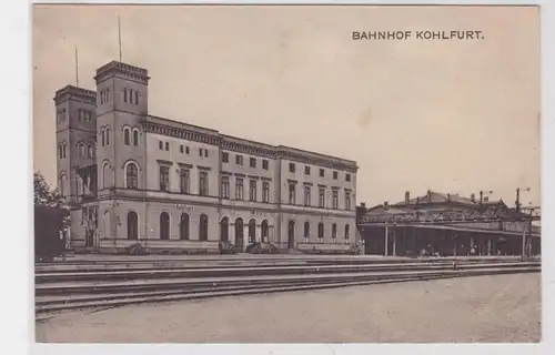 90606 Feldpost Ak Kohlfurt Wegliniec Bahnhof 1916