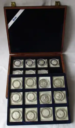 Sammlung Olympische Spiele 1992 19 Silbermedaillen 999/1000 PP (124649)